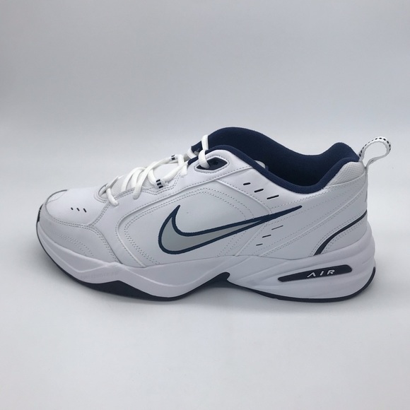 Nike Men's Air Monarch IV White/Blue Shoes - Picture 7 of 7